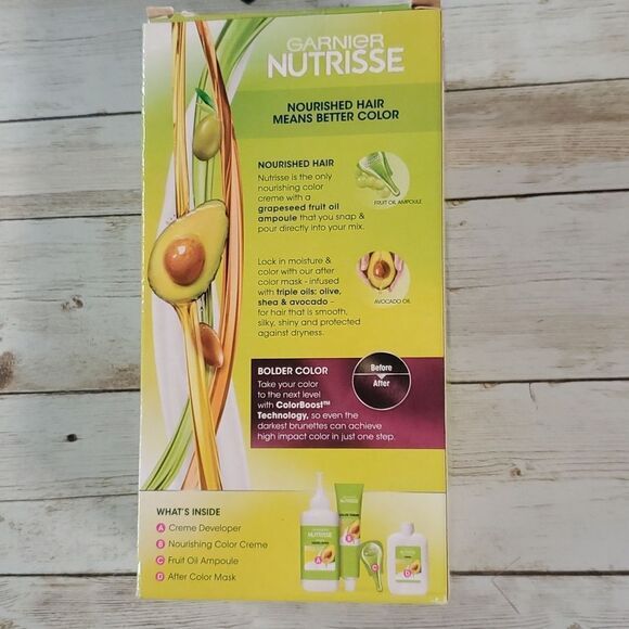 Garnier Nutrisse Nourishing Creme Ultra Bold Color Deepest Intense Burgundy BR1 - Picture 3 of 6